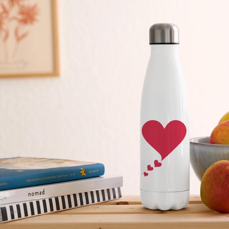 Text bubble hearts, comic bubble, speech bubble, Insulated Water Bottle