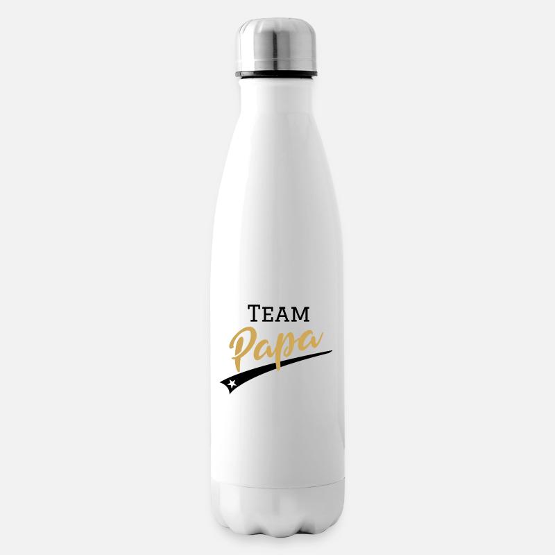 Team Papa - Isolierflasche - Weiß