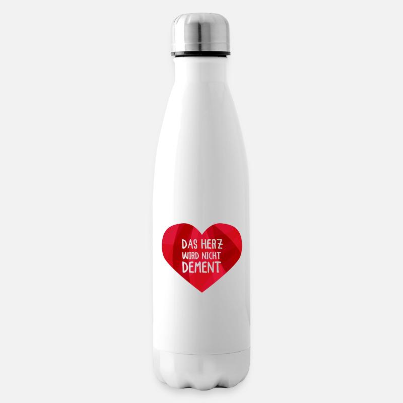 Altenpflege Das Herz Wird Nicht Dement - Isolierflasche - Weiß