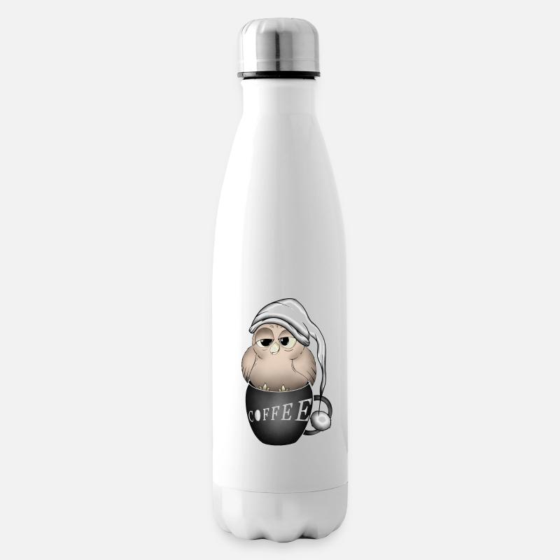 Eule - Isolierflasche - Weiß