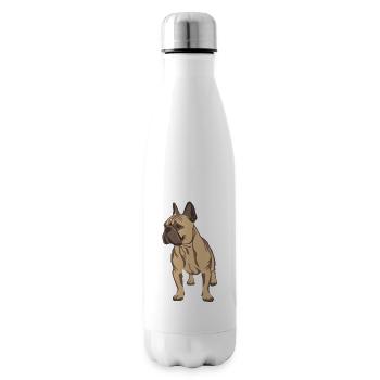 Bulldog français - Bouteille isotherme - blanc - Droite