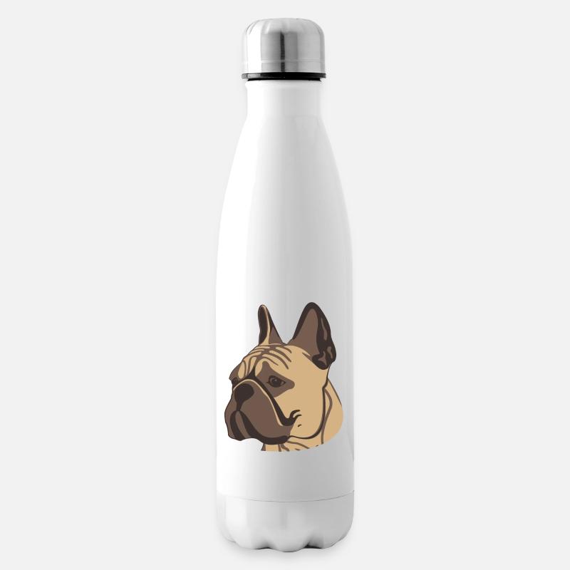 French Bulldog portrait - Isolierflasche - Weiß