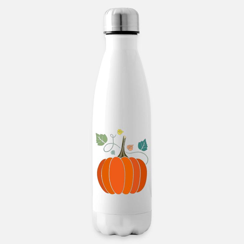 Kürbis - Isolierflasche - Weiß
