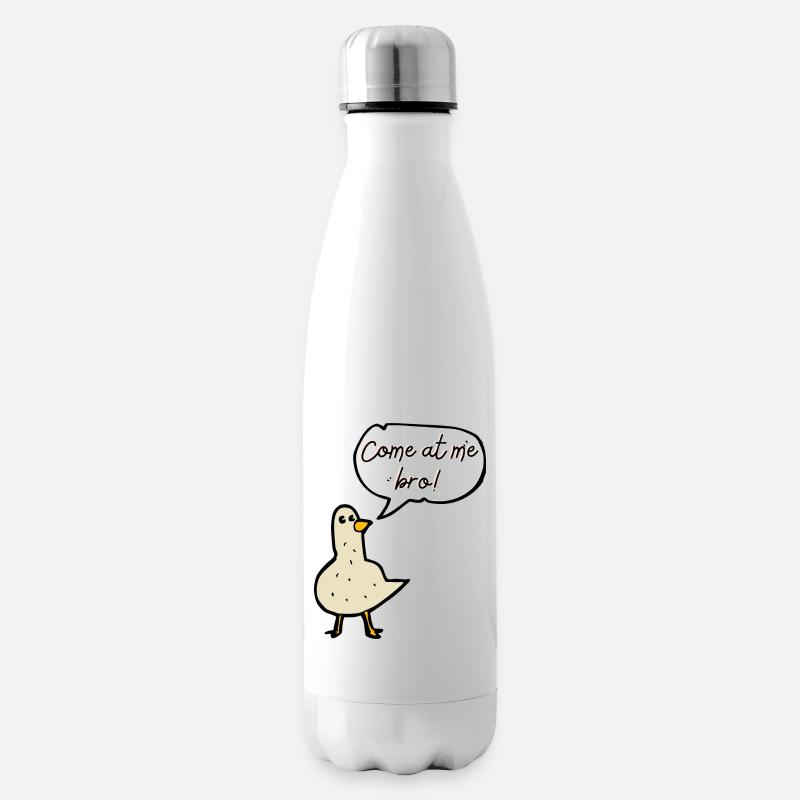 Lustige Taube - Isolierflasche - Weiß