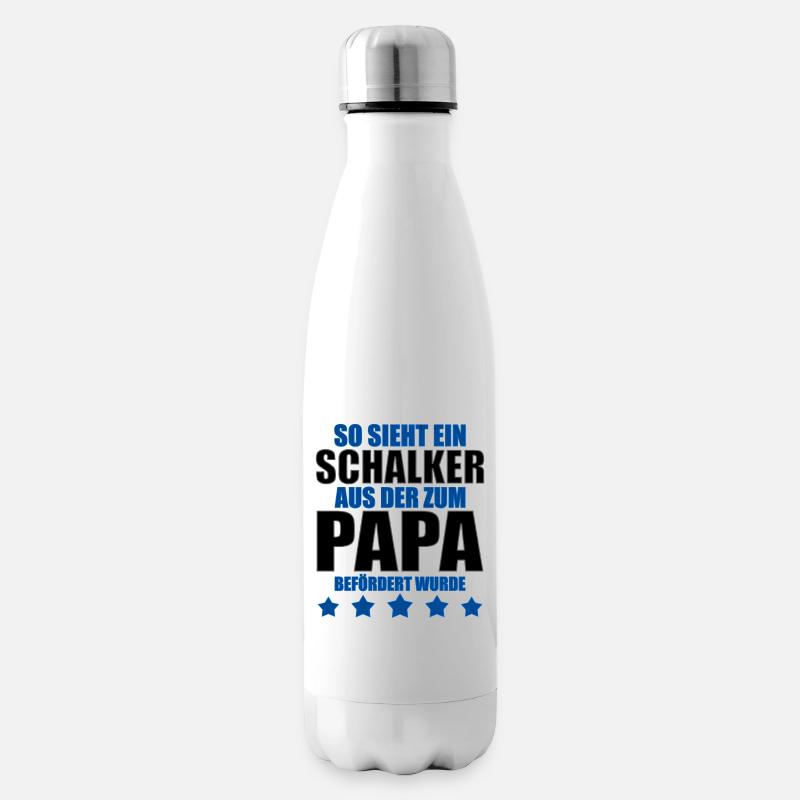 Schalker Papa | Schalke Vatertags Geschenkidee - Isolierflasche - Weiß