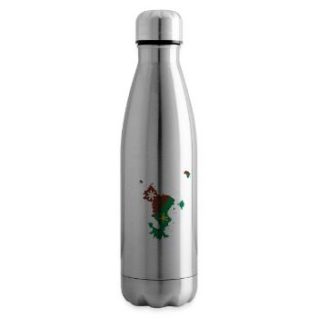 Maore (Mayotte) île d'Afrique - Bouteille isotherme - argent clair - Droite