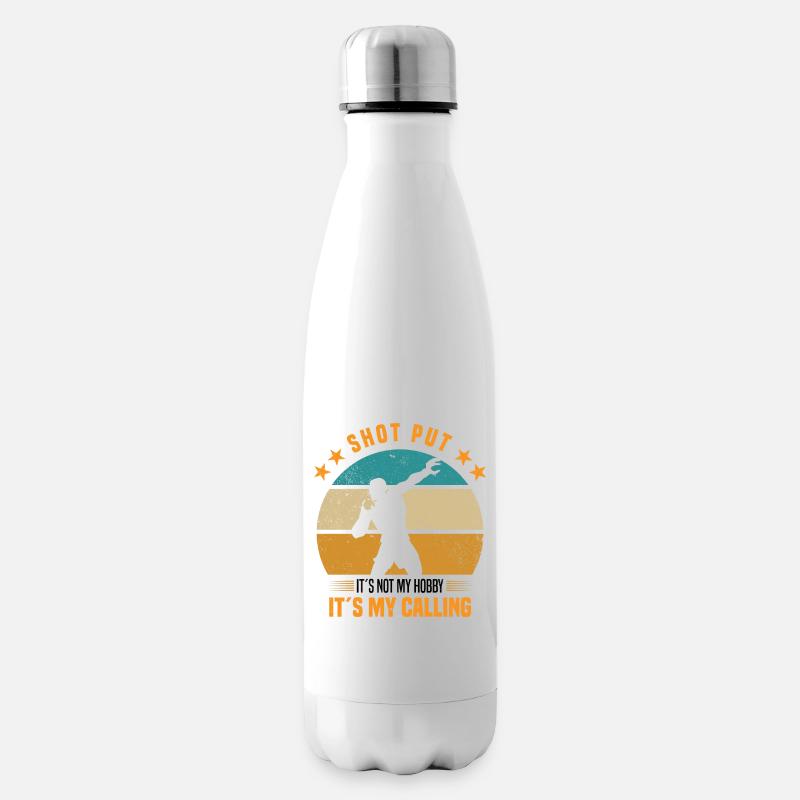 Kugelstoßen - Isolierflasche - Weiß