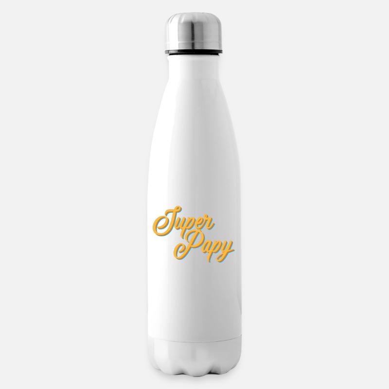 Super Papy vintage - Bouteille isotherme - blanc