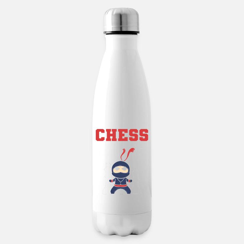 Chess Ninja Grand maître d’échecs Poison - Bouteille isotherme - blanc