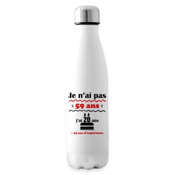 pas 59 ans : cadeau d'anniversaire 59 ans. - Bouteille isotherme - blanc - Droite