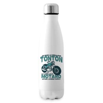 Le meilleur motard et le meilleur tonton - Bouteille isotherme - blanc - Droite