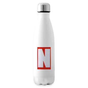 Buchstabe N - Isolierflasche - Weiß - Rechts