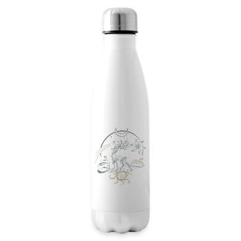 Deer Antler Christmas Yule Night - Insulated Water Bottle - white - Right