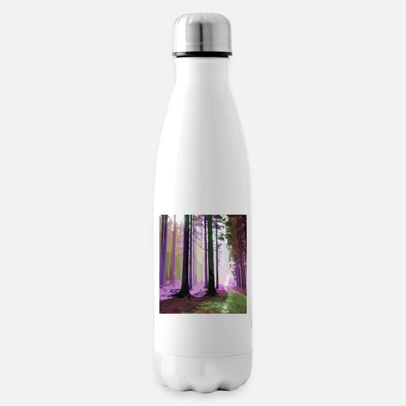 Verwunschener Nebelwald - Isolierflasche - Weiß