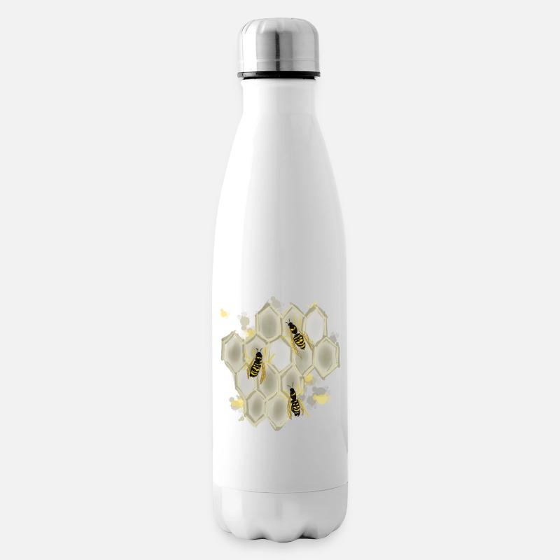 Wespen - Isolierflasche - Weiß