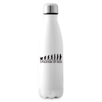 Evolution des hommes - Pour les hommes au ventre noir - Bouteille isotherme - blanc - Droite