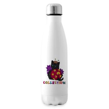 lustige Katze - Isolierflasche - Weiß - Rechts