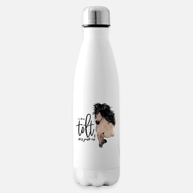 In this Tölt – Watercolor Isländer - Isolierflasche - Weiß