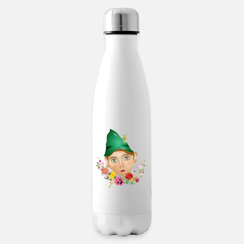 Der Seppel oder auch Seppl als Puppen Porträt - Isolierflasche - Weiß