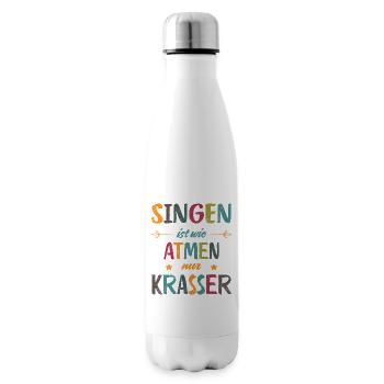 Singen ist wie Atmen nur krasser Retro - Isolierflasche - Weiß - Rechts