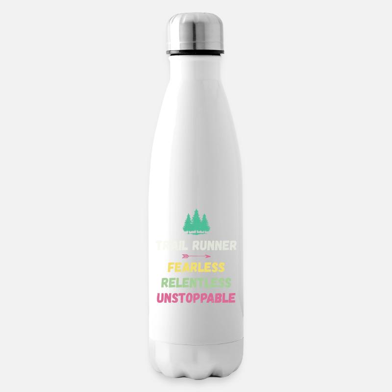 Trail Runner - Intrépide. Implacable. Imparable. - Bouteille isotherme - blanc