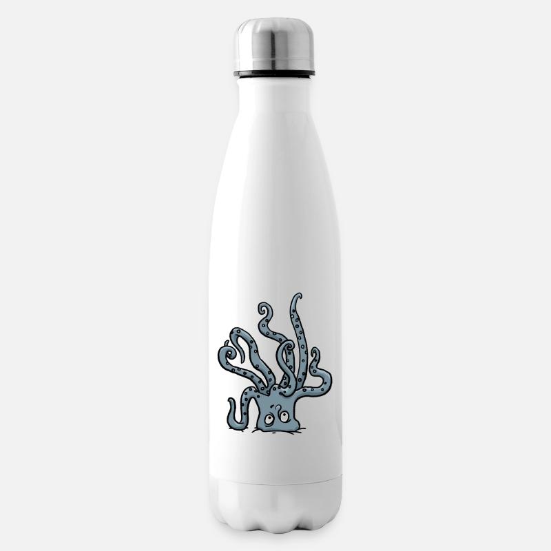 Octopus headstand - Insulated Water Bottle - white