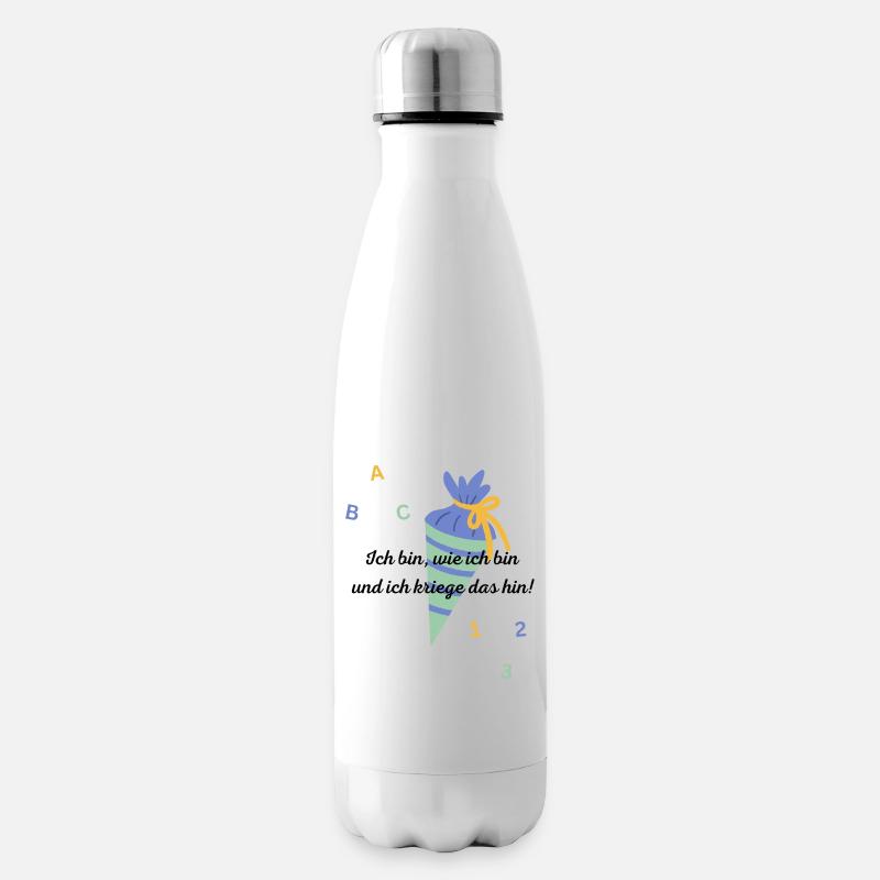 Ich bin, wie ich bin und ich kriege das hin!_gelb - Isolierflasche - Weiß