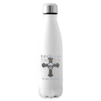 Techno is my religion - Isolierflasche - Weiß - Rechts