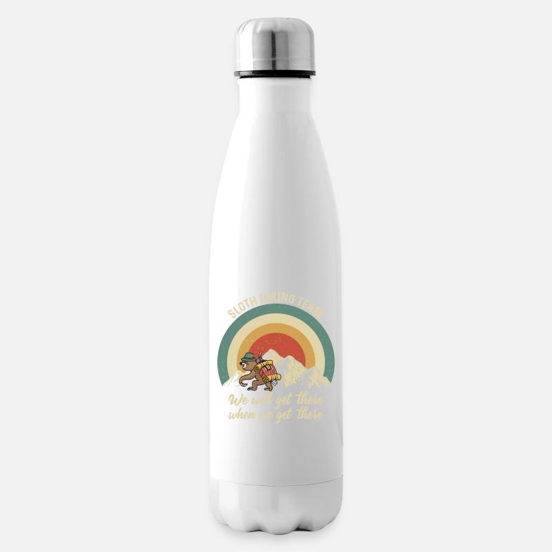 Faultier Sloth Hiking Team - Isolierflasche - Weiß
