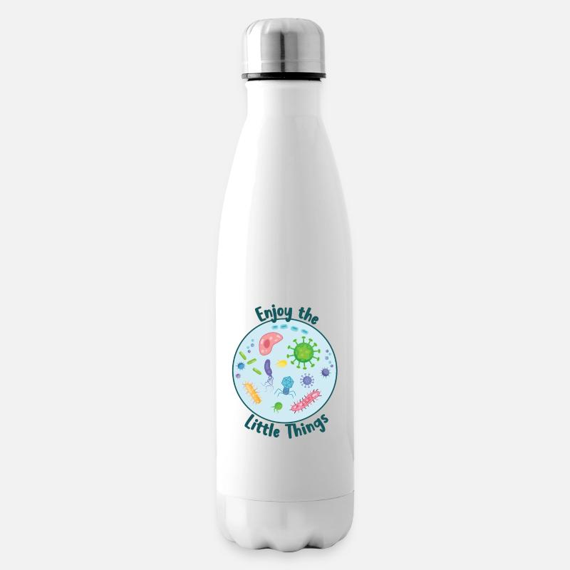 Profitez de la microbiologie des petites choses - Bouteille isotherme - blanc