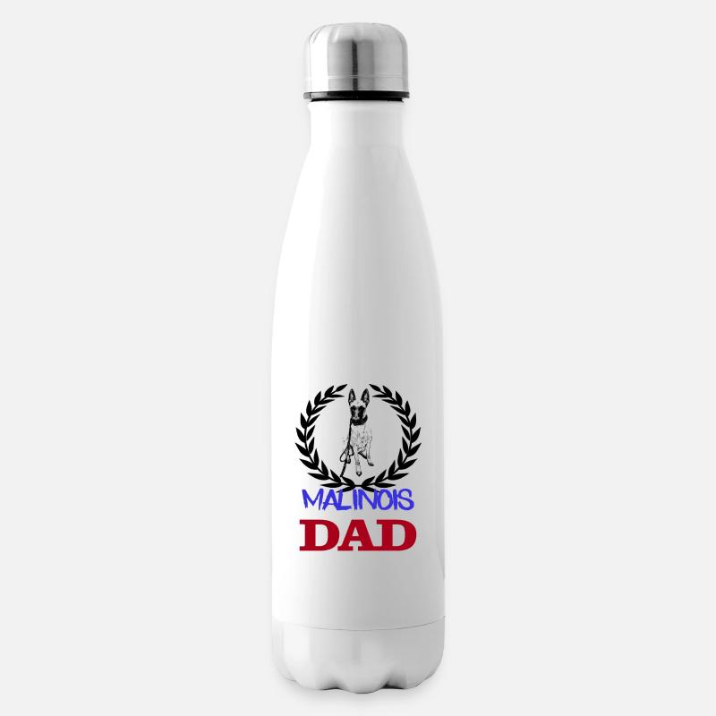 Malinois DAD - Isolierflasche - Weiß