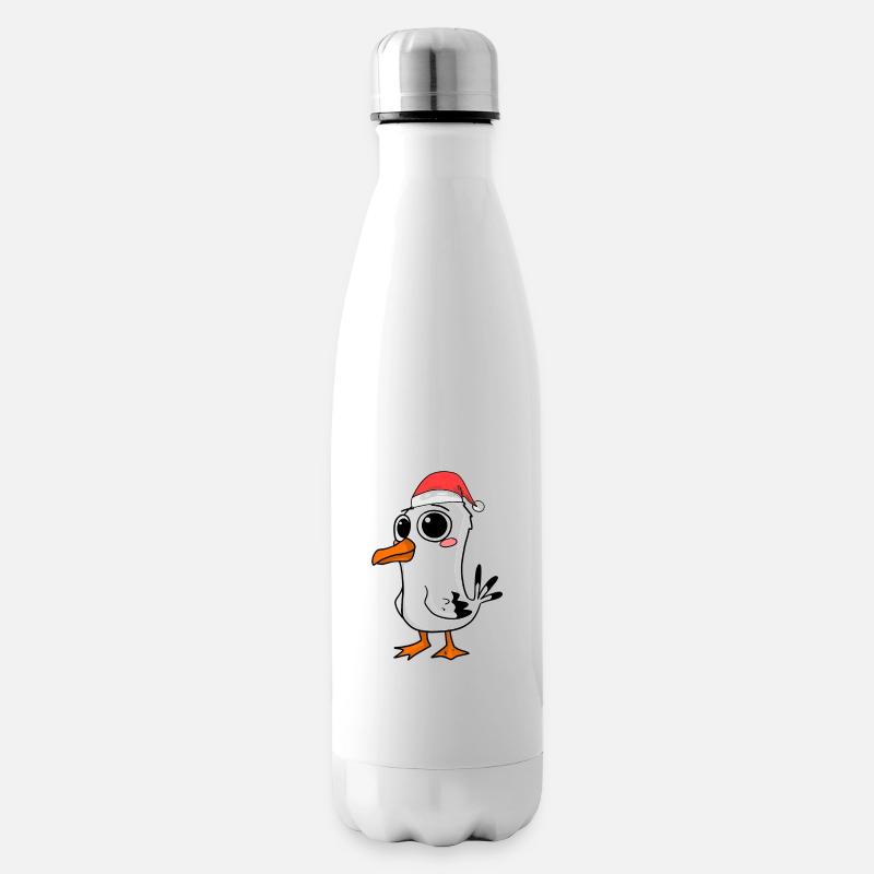 Möwe Weihnachten - Isolierflasche - Weiß