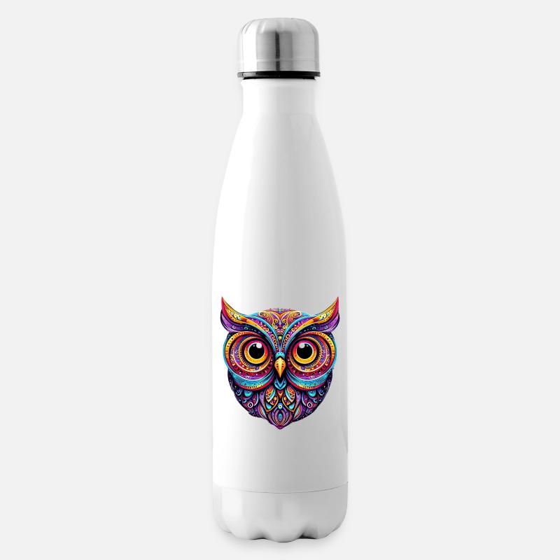 Eule - Isolierflasche - Weiß