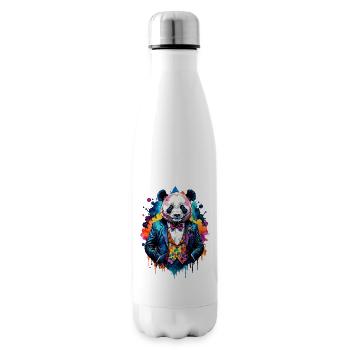 Panda im Anzug - Isolierflasche - Weiß - Rechts