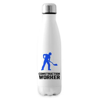 Construction Worker Construction Site Worker - Insulated Water Bottle - white - Right