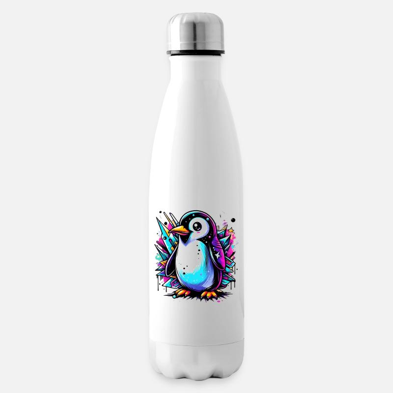 Pinguin - Isolierflasche - Weiß