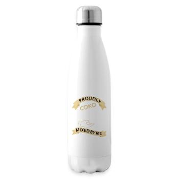 Born For Korn Dorfkinder Spruch Coko Landwirt - Isolierflasche - Weiß - Rechts