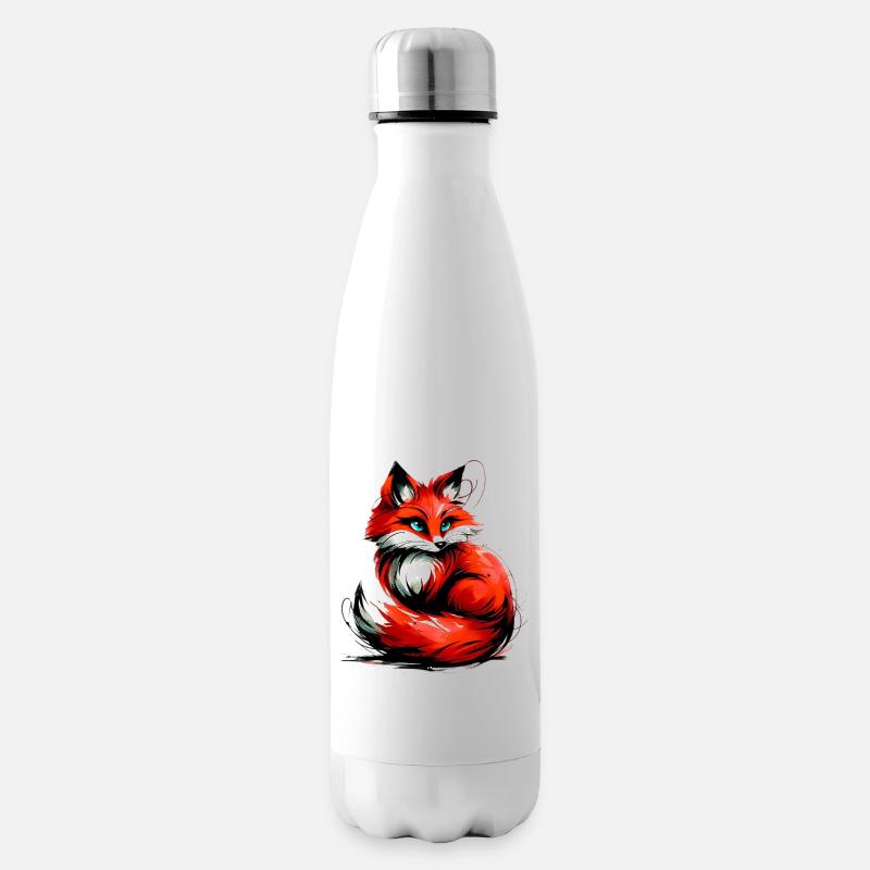 Fuchs - Isolierflasche - Weiß