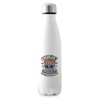 Exercice? Je pensais que vous aviez dit frites supplémentaires - Bouteille isotherme - blanc - Droite