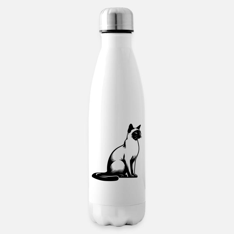 Siamkatze - Isolierflasche - Weiß