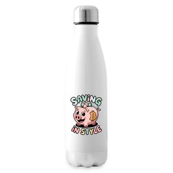 Saving In Style - Insulated Water Bottle - white - Right