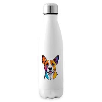 Hund mit Bundes Gesicht - Isolierflasche - Weiß - Rechts