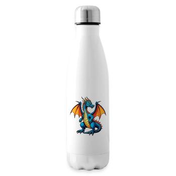 Blauer Dragon - Isolierflasche - Weiß - Rechts