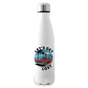 Let’s Get Lost - Insulated Water Bottle - white - Right