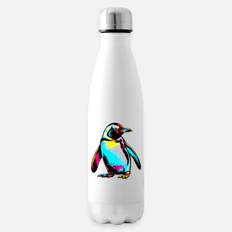 Pinguin - Isolierflasche - Weiß