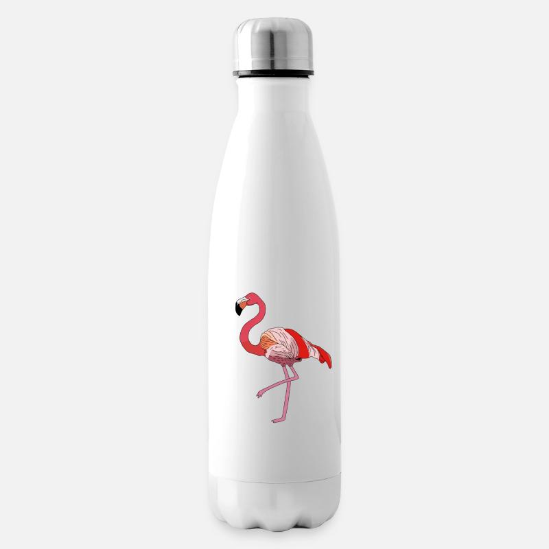 Flamingo - Isolierflasche - Weiß