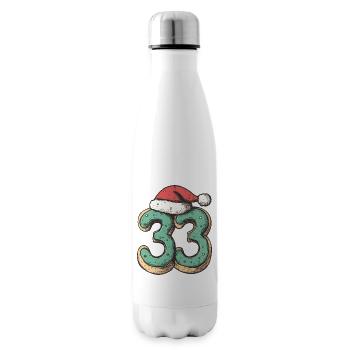 Biscuit de Noël à 33 chiffres - Bouteille isotherme - blanc - Droite