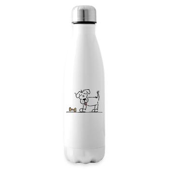 Hund mit Knochen - Isolierflasche - Weiß - Rechts