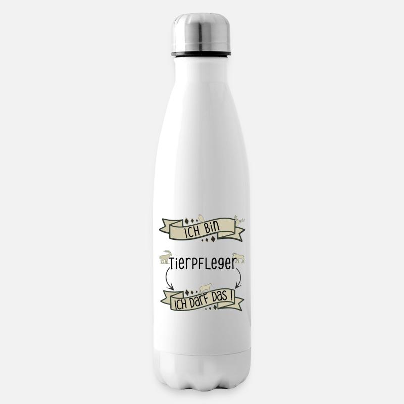 Lustiger Tierpfleger Spruch - ich darf das! - Isolierflasche - Weiß