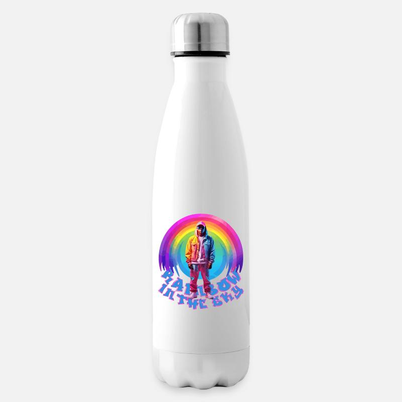 Rainbow - Insulated Water Bottle - white